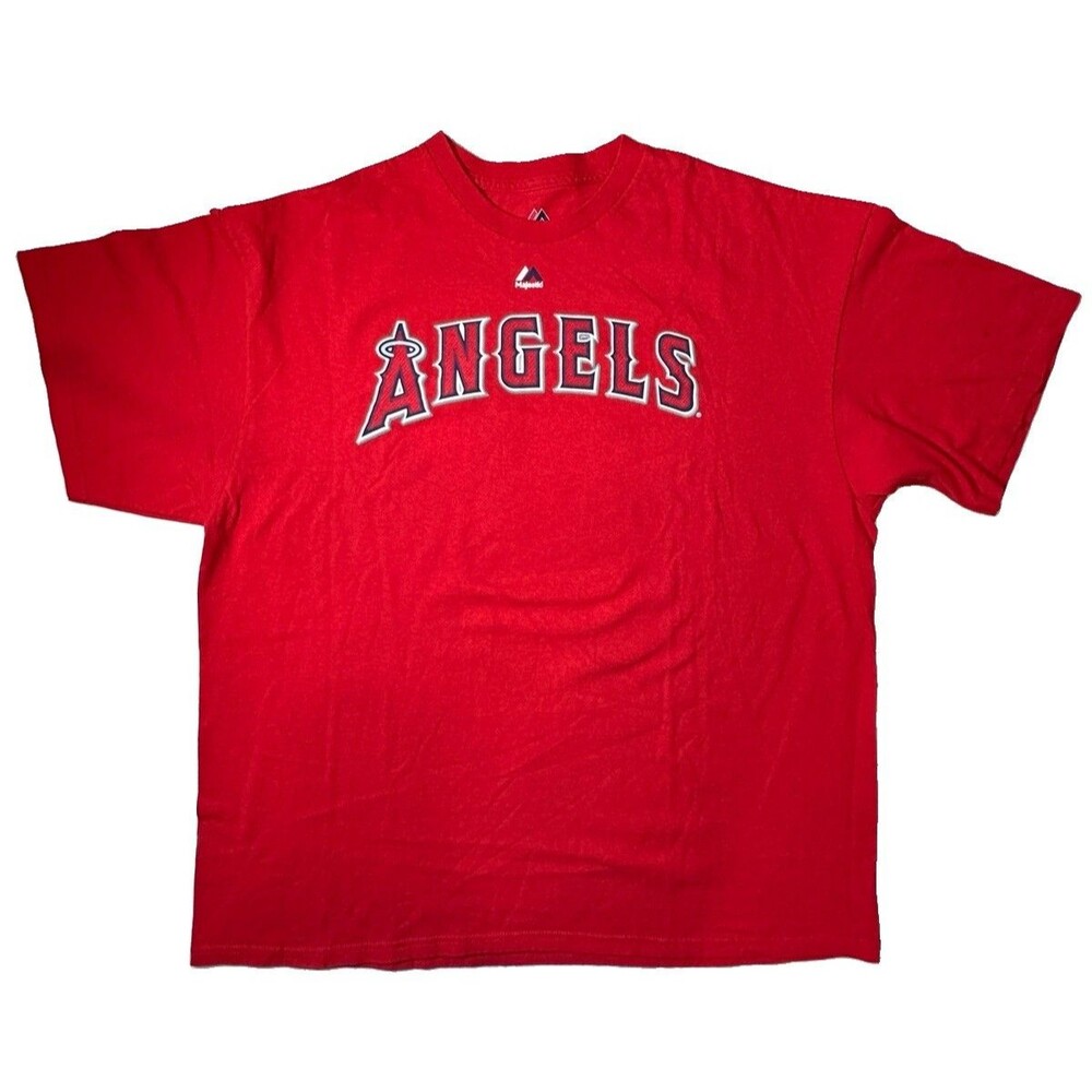 MAJESTIC MLB ANAHEIM ANGELS ALBERT PUJOLS JERSEY T-SHIRT SIZE 2XL